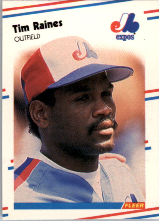 1988 Fleer Mini Baseball Cards 090      Tim Raines